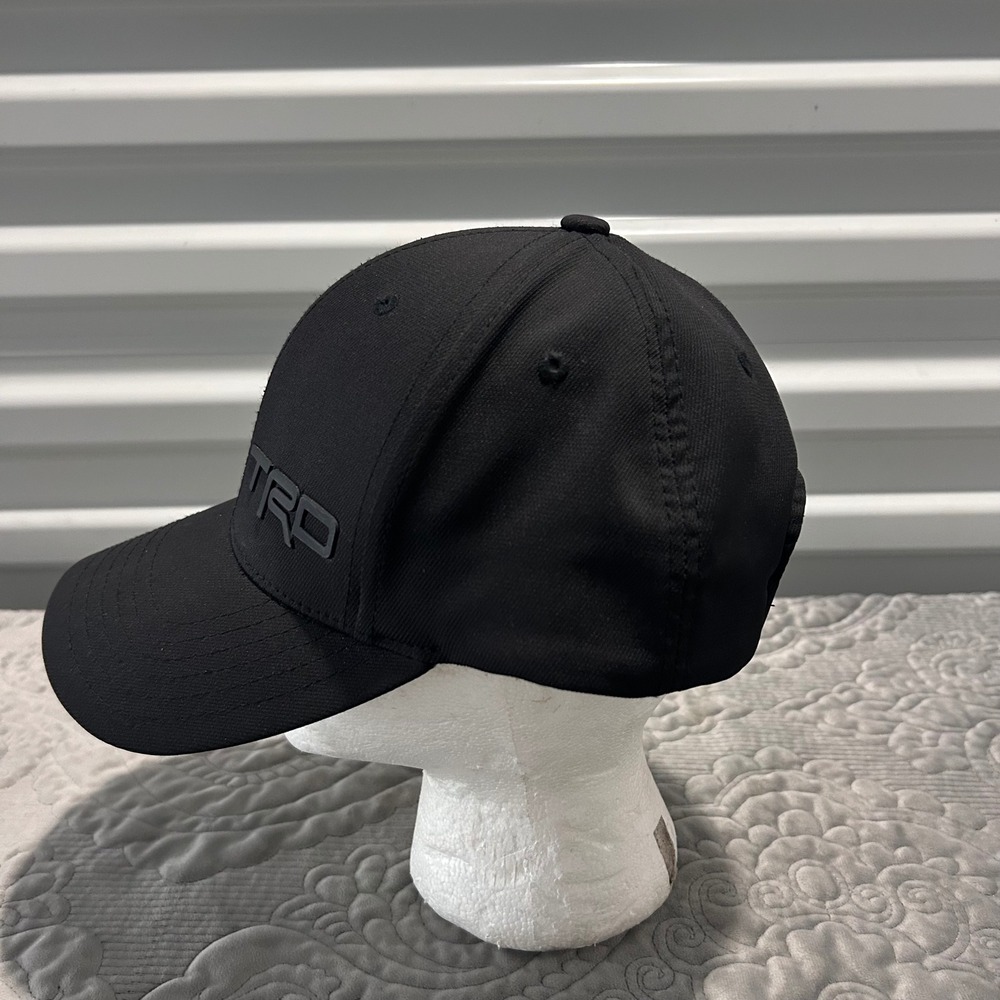 Toyota Racing TRD Hat Mens Black FitMax70 Adjustable Baseball Cap Raised Logo